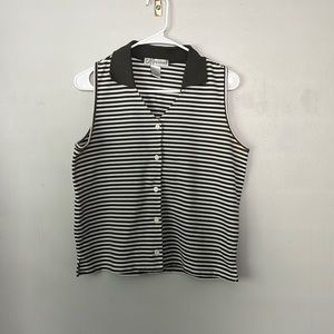 Vintage button down collared tank top.
